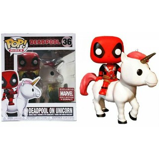 Funko POP Deadpool Bubble-head On Unicorn 36 Marvel อุปกรณ์เก็บสะสม เวอร์ชั่นใหม่ พิเศษ