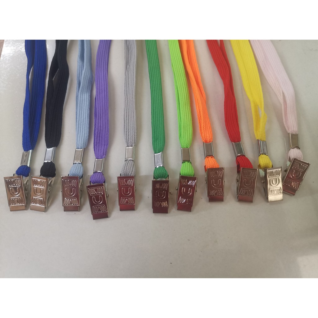 สายคล้องพร้อมคลิปหนีบ ใช้กับซองใส่บัตร แพ็ค100ชิ้น