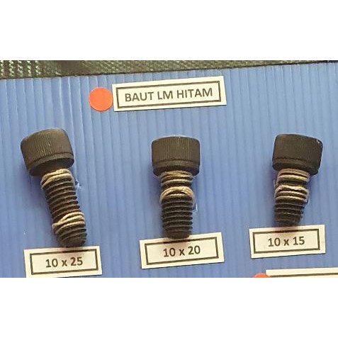 กลอนเหล็ก L M10 x 15 / 20 / 25 M10x15 M10x20 M10x25 ด้ายเต็ม