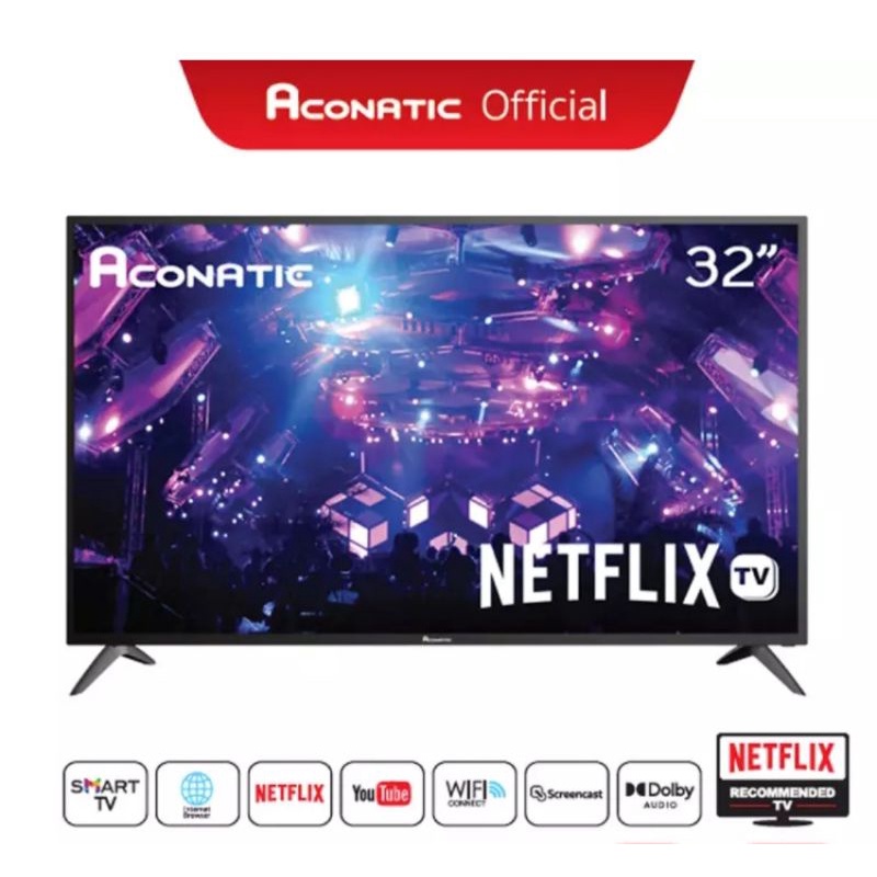 Aconatic สมาร์ททีวี HD ขนาด 32 นิ้ว Netflix License รุ่น 32HS534AN