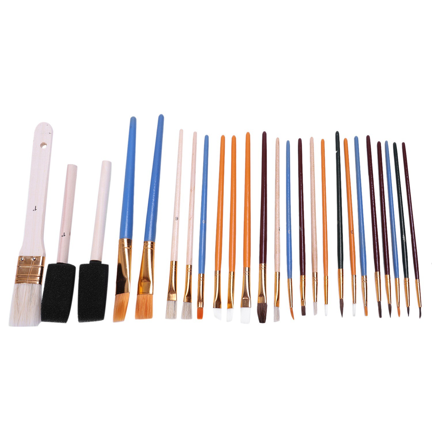 Premium Quality Paint Brush Set Starter Kit 25Piece Assorted Sizes