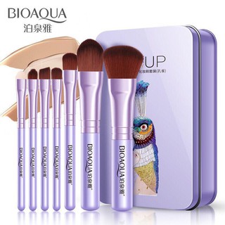 ชุดแปรงแต่งหน้า BIOAQUA พร้อมส่ง ขนนุ่ม เซ็ท7ชิ้น *สีม่วง* ในกล่องสวยหรูดูแพงสุดน่ารัก ขนาดพกพาง่าย