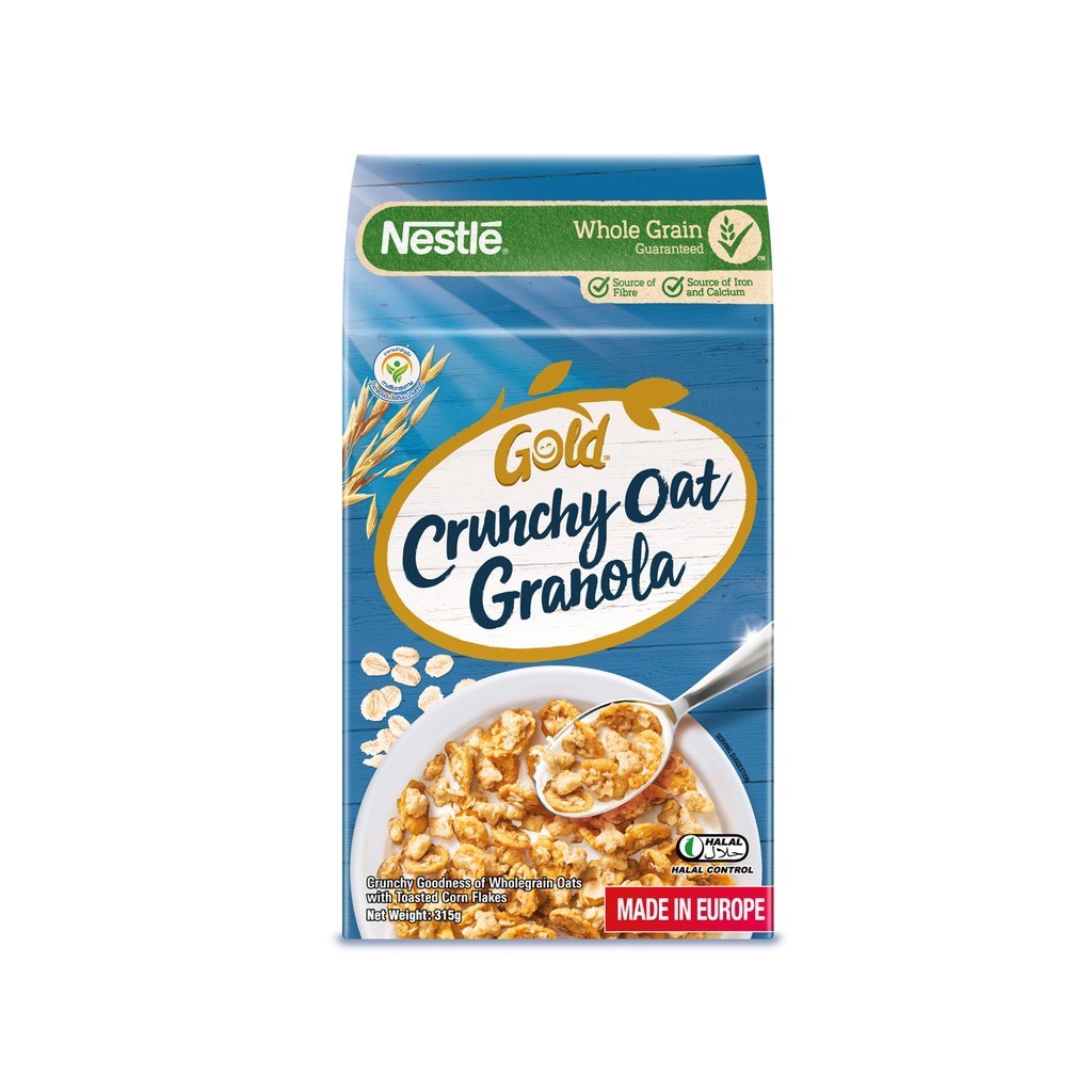 Cereal, Granola & Oats 150 บาท Nestle Gold Crunchy Oat Granola เนสท์เล่ ครั้นชี่โอ๊ต กราโนล่า ซีเรียล 315 กรัม Food & Beverages