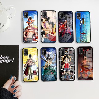 One Piece Luffy เคส for ซัมซุง Samsung Galaxy M31/M31S เคสโทรศัพท์ เคสแข็ง Case Tempered Glass Phone Casing กล่องแก้ว Cartoons Matte Hard Anti-Scratch Shockproof Cover