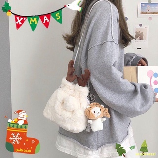 📣พร้อมส่ง 📣Antlers Plush Bag Women s Crossbody New Single Shoulder Soft Girl Girl Bucket Bag