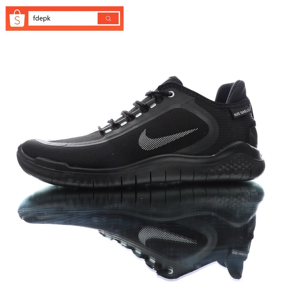 100% Original Nike Free RN Shield Black Air Cushioning Breathable Sport Shoes For & Women Thailand