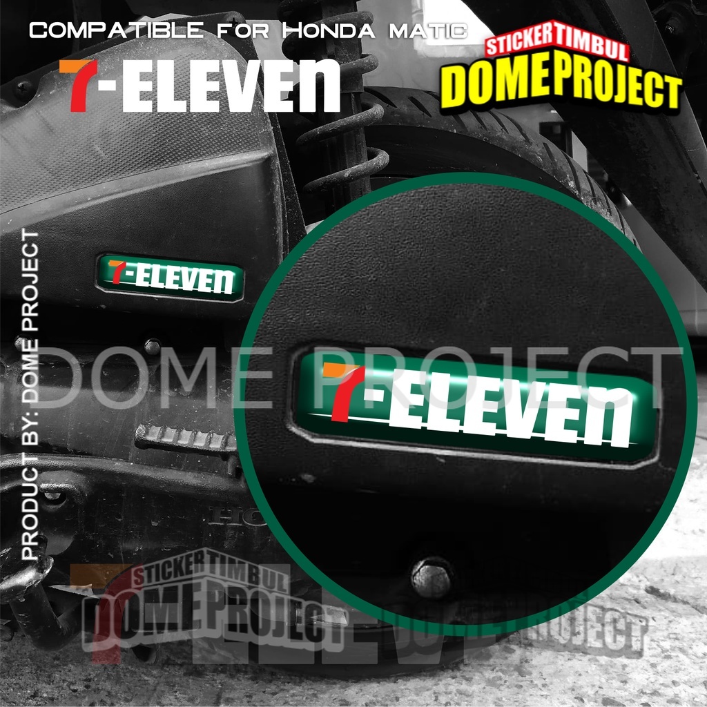 เปลี่ยนสติกเกอร์เรซินแบบยืดหยุ่นสําหรับ ESP กล่องกรองโลโก้ 7ELEVEN – 3D Anti-Yellowing & สัญลักษณ์กันน้ํา, สติกเกอร์รถจักรยานยนต์ฮอนด้า