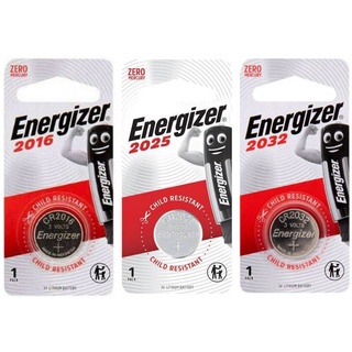 ถ่าน Energizer เลือกขนาด CR2032, CR2025, CR2016  Lithium 3V  แพคเดี่ยว จำนวน 1ก้อน ของใหม่ ของแท้บริษัท