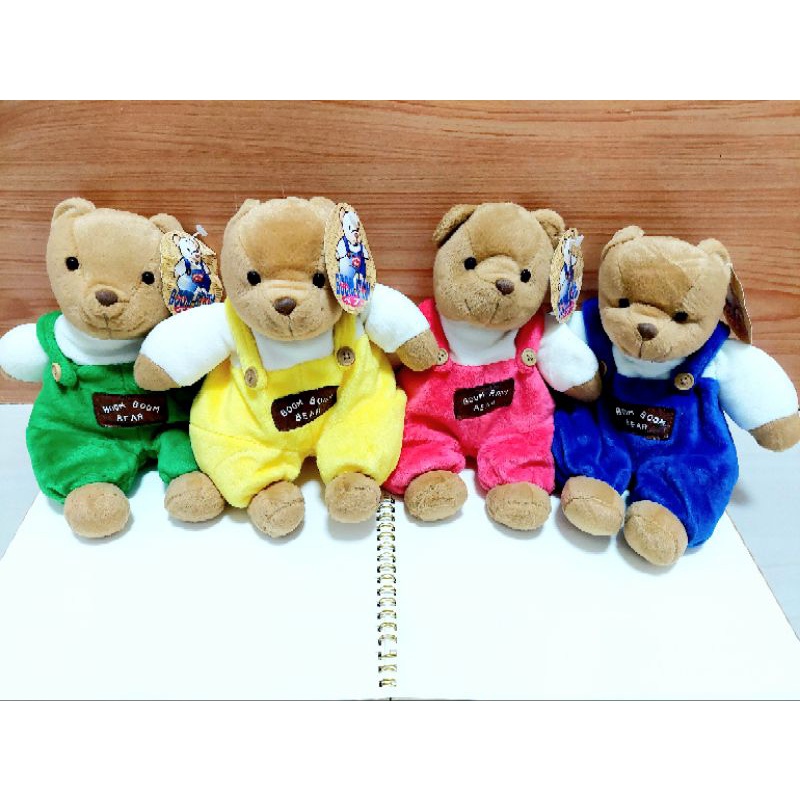 (เหมางานเซต) ตุ๊กตาหมี BOOM BOOM BEAR 4 สี สำหรับวางแต่งร้าน ป้ายห้อย #สินค้ามือสอง(อ่านรายเอียดสินค