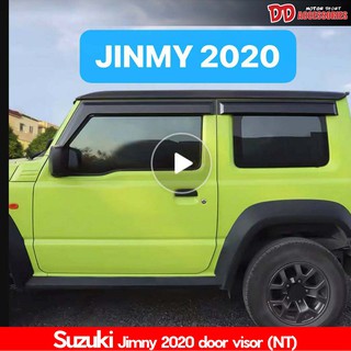 กันสาด กันสาดน้ำฝนJimny Suzuki 2020 2021 2022  สีดำใสโมฉีด ทรง Japan