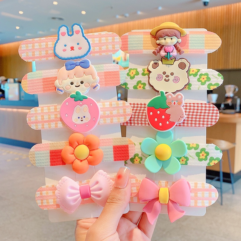 สติกเกอร์ติดผมหน้าม้า ลายการ์ตูนน่ารัก สไตล์เกาหลี สําหรับเด็กผู้หญิง - รูปที่ 3