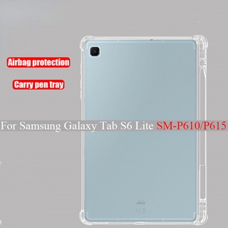 เคสใส พร้อมช่องใส่ปากกา สําหรับ Samsung Galaxy Tab S6 Lite 10.4 P610 P613 S8 S7 FE 12.4 11 S6 A8 10.5 10.4 A7 Lite 8.7