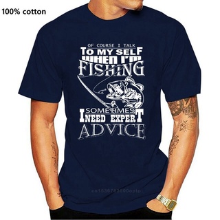 [COD]ขายดี เสื้อยืดลําลอง แขนสั้น พิมพ์ลายกราฟฟิค I Need Expert Advice Fishing Funny Fisherman Caught Fish Deep Sea สําห