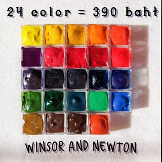 สีน้ำwinsor and newton** 24 สี**** เเบ่งบีบใส่เเพน 0.5ml.