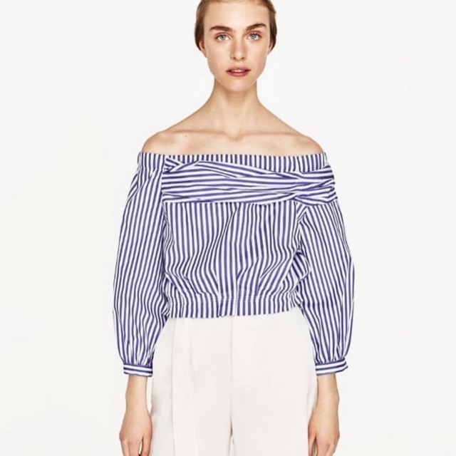 Used once!! เสื้อปาดไหล่ zara