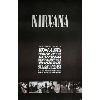 Nirvana (l),โปสเตอร์วงดนตรีต่างประเทศ AM/EU