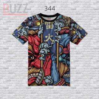 [S-4XL] เสื้อยืดแฟชั่น พิมพ์ลาย หน้า-หลัง ใส่ได้ทั้ง ชาย หญิง สาวอวบ อ้วน บิ๊กไซส์ BUZZ-344