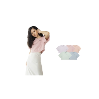 Yuedpao ไม่ย้วย ไม่หด ไม่ต้องรีด ใส่สบาย เสื้อยืดครอปผู้หญิง Crop Set Pastel