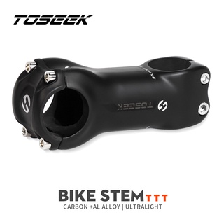 Toseek คอแฮนด์บาร์คาร์บอน 6 17 องศา 31.8 มม. 70 80 90 100 110 120 130 มม. สีดําด้าน สําหรับจักรยานเสือภูเขา