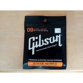 [[ เหลือ 15- แค่กดโค้ดหน้าร้าน ]]    สายชุดกีตาร์ไฟฟ้า Gibson (กิฟสัน) เบอร์ 009/008/010 ฟรีปิ๊ก 2 ชิ้น