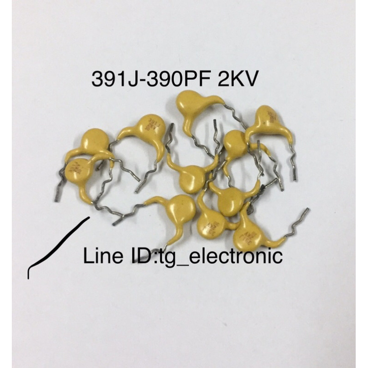 20ชิ้น 391PF 391J 2KV ค่าความผิดพลาด+-5% คาปาซิเตอร์ เซรามิก ตัวเก็บประจุ High Voltages Ceramic Capa