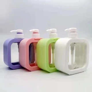 300/500ml ขวดปั๊มสบู่เหลวเปล่า มลขวดพลาสติกใส ทรงสี่เหลี่ยมแบบกดถอดออกได้ สําหรับแชมพู โลชั่น เจลอาบน้ํา อุปกรณ์ห้องน้ํา