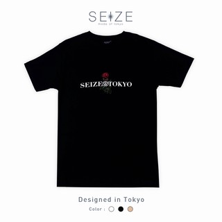 [โค้ดลดเพิ่ม 20% ไม่มีขั้นต่ำ SMAPAYDAY200]เสื้อยืดแขนสั้นคอกลม UNISEX SEIZE mode of tokyo ST89 Rose ดำ/ขาว/ครีม cotton1