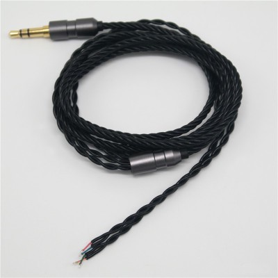 สายหูฟัง DIY กึ่งสำเร็จ 3.5mm สายถัก 4 เส้น