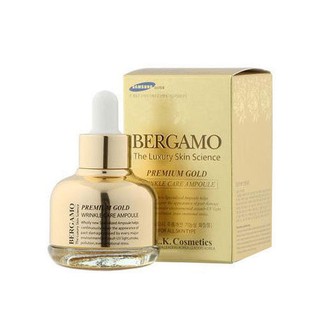 Bergamo The Luxury Skin Science Premium Gold Wrinkle Care Ampoule 30ml. เบอร์กาโม่ สูตรทองคำบริสุทธิ์