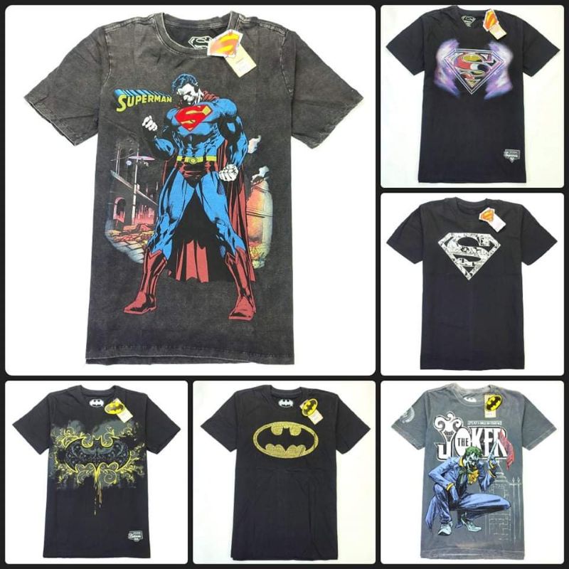 ลดล้างสต๊อก (XL อก 44") เสื้อยืด แบทแมน Bat man, ซูเปอร์แมน Super Man, Joker โจ๊กเกอร์ สินค้าลิขสิทธ