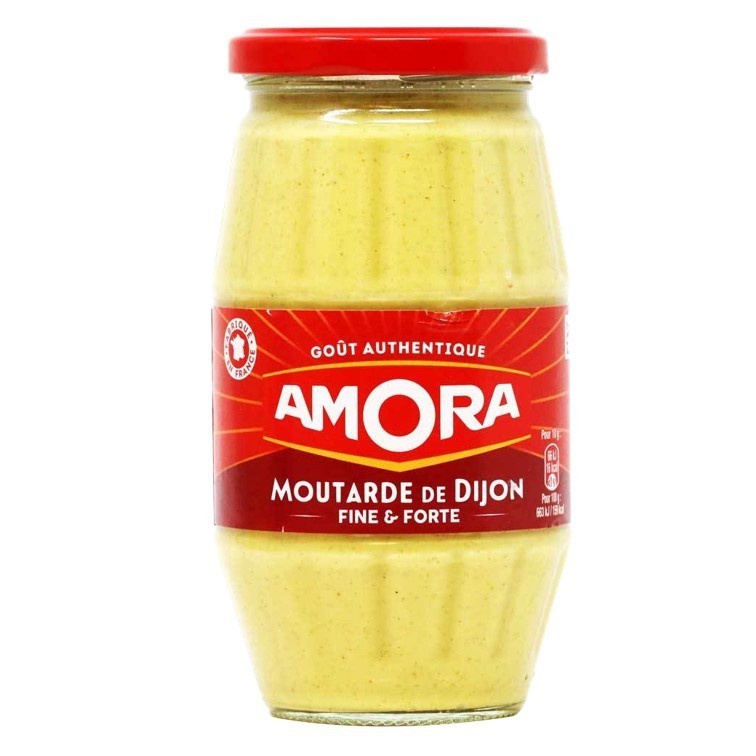 AMORA Dijon Mustard 915g. อโมรา ดิจองมัสตาร์ด ขนาด 915 กรัมนำเข้าจากฝรั่งเศส