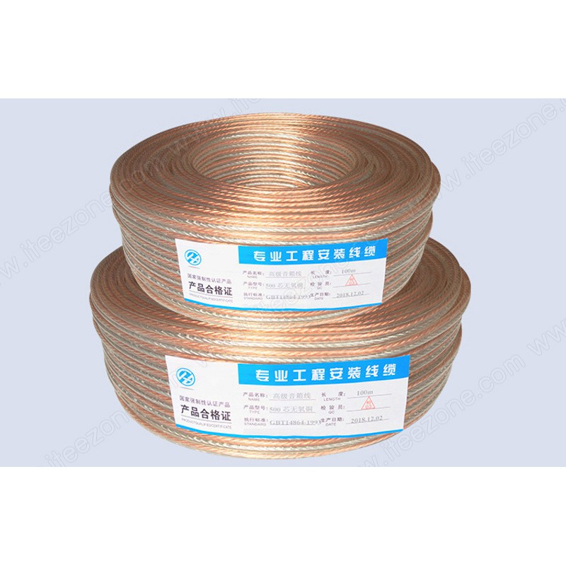 สายไฟ ลำโพง ทองแดงแท้ OFC เครื่องเสียงรถ รถยนต์ ซับวูฟเฟอร์ 20AWG 15AWG 13AWG