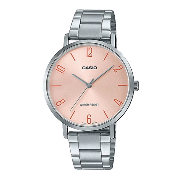 Casio Standard นาฬิกาข้อมือผู้หญิง สายสแตนเลส รุ่น LTP-VT01D,LTP-VT01D-4B2 - สีเงิน