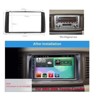 178x100 มม. double 2 din กรอบเฟรมวิทยุสําหรับ 2003-2006 toyota corolla stereo dvd pl