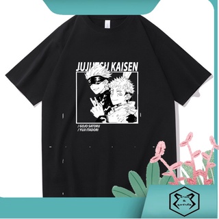 เสื้อยืดวินเทจเสื้อยืดผ้าฝ้าย พิมพ์ลายอนิเมะ Jujutsu kaisen Team แฟชั่นฤดูร้อน สําหรับผู้ชาย 2022S-3XL