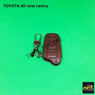 ซองกุญแจหนังสำหรับ ใส่กุญแจรีโมทรถยนต์ TOYOTA All New Camry สีน้ำตาล