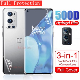 3-in-1 ฟิล์มไฮโดรเจลสำหรับหน้าจอโทรศัพท์+ฝาหลัง+เลนส์กล้อง สำหรับ oneplus9 OnePlus 9 Pro r 9Pro 9R (ไม่ใช่กระจก)