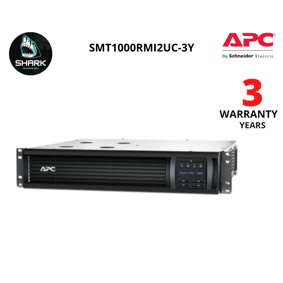 APC Smart UPS (IC) เครื่องสำรองไฟ 700Watts1000VALCDRM2U230V รุ่น SMT1000RMI2UC-3Y (with SmartConnect