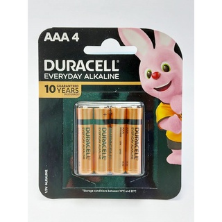 Duracell อัลคาไลน์ รุ่น AAA-4 จำนวน 1 แพ็ค (4 ก้อน)