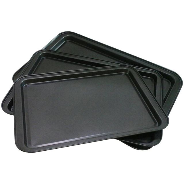 New Morning ชุดถาดอบคอเนกประสงค์  3 ใบ เคลือบกันติด Cookie Sheet Bake Tray Non Stick Bake Sheet SET 