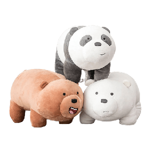 MINISO ตุ๊กตา ของเล่น We Bare Bears ตุ๊กตาหมี ตุ๊กตานุ่มนิ่ม ของขวัญ (ยืน4ขา)