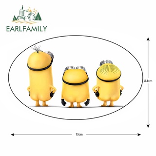 Earlfamily สติกเกอร์ กันน้ํา กันรอยขีดข่วน ขนาด 13 ซม. x 8.1 ซม. สําหรับรถยนต์ รถบรรทุก มินเนี่ยน JDM SUV RV