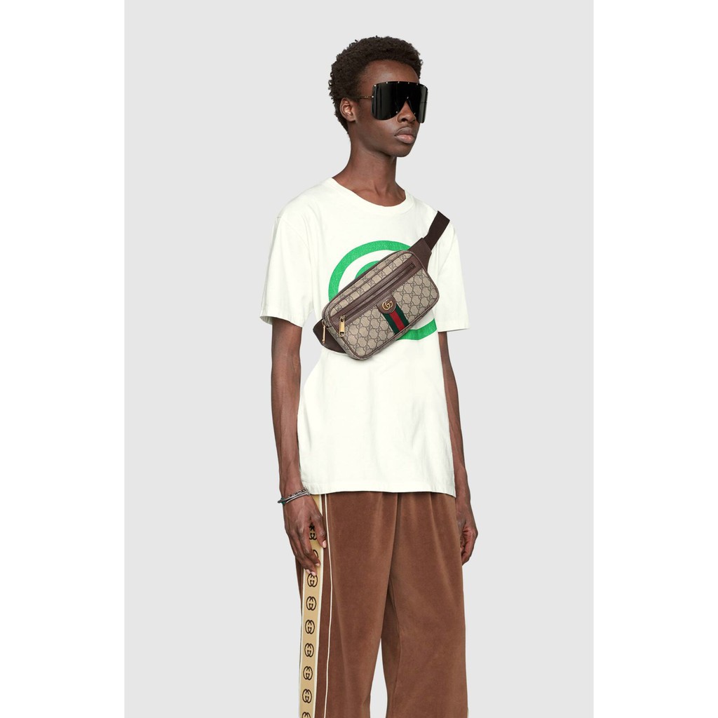 Gucci Gg Supreme Ufo Canvas Belt Bag in Brown for Men