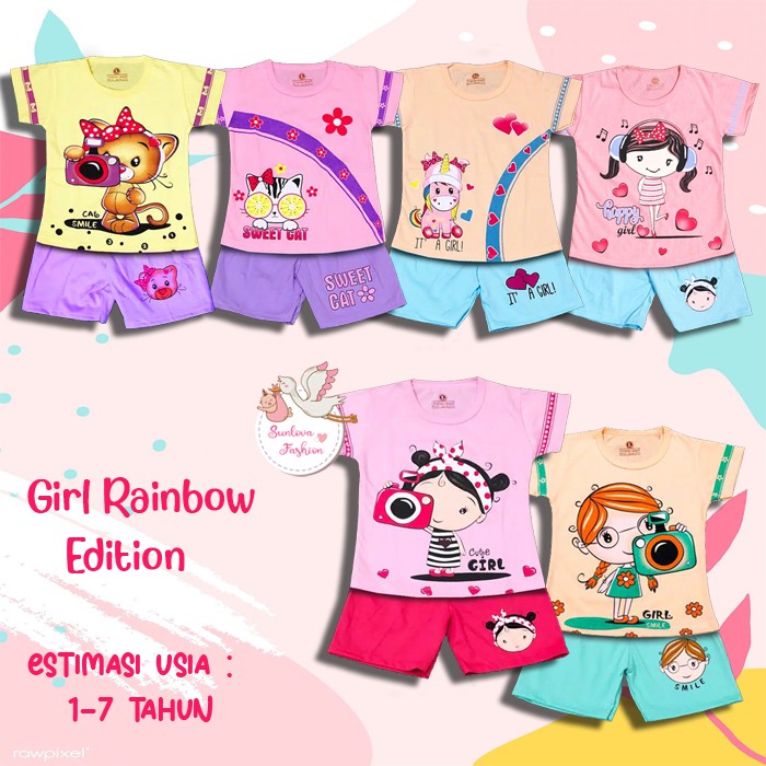 Girls& 39; SETTINGS//GIRLS& 39; SETTINGS AGE 1-7 YEARS CUTE MOTIFS