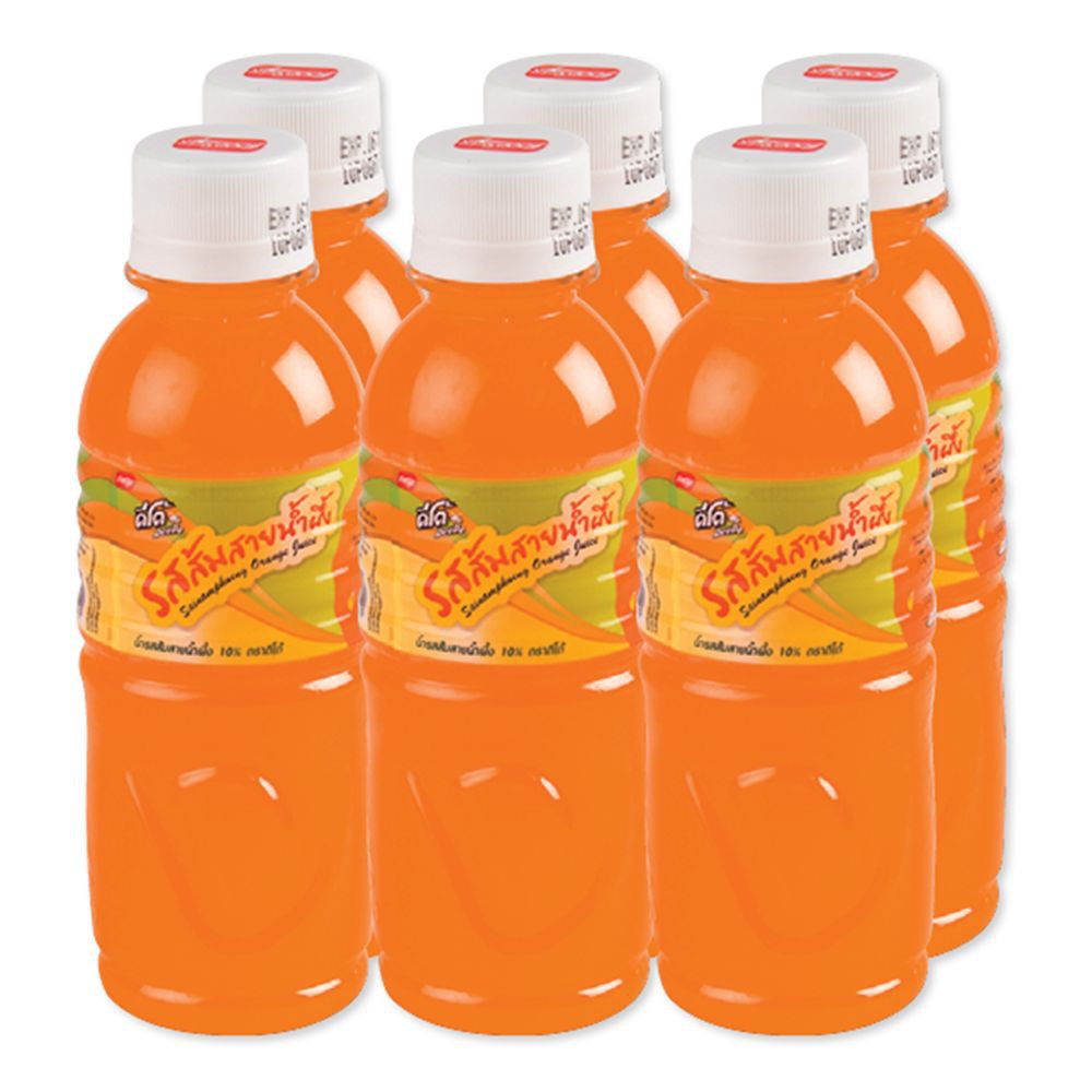 ดีโด้ น้ำส้มสายน้ำผึ้ง 10% ขนาด 225 มล. แพ็ค 6 ขวด Deedo 10% Honey Juice, 225 ml. Pack of 6 bottles
