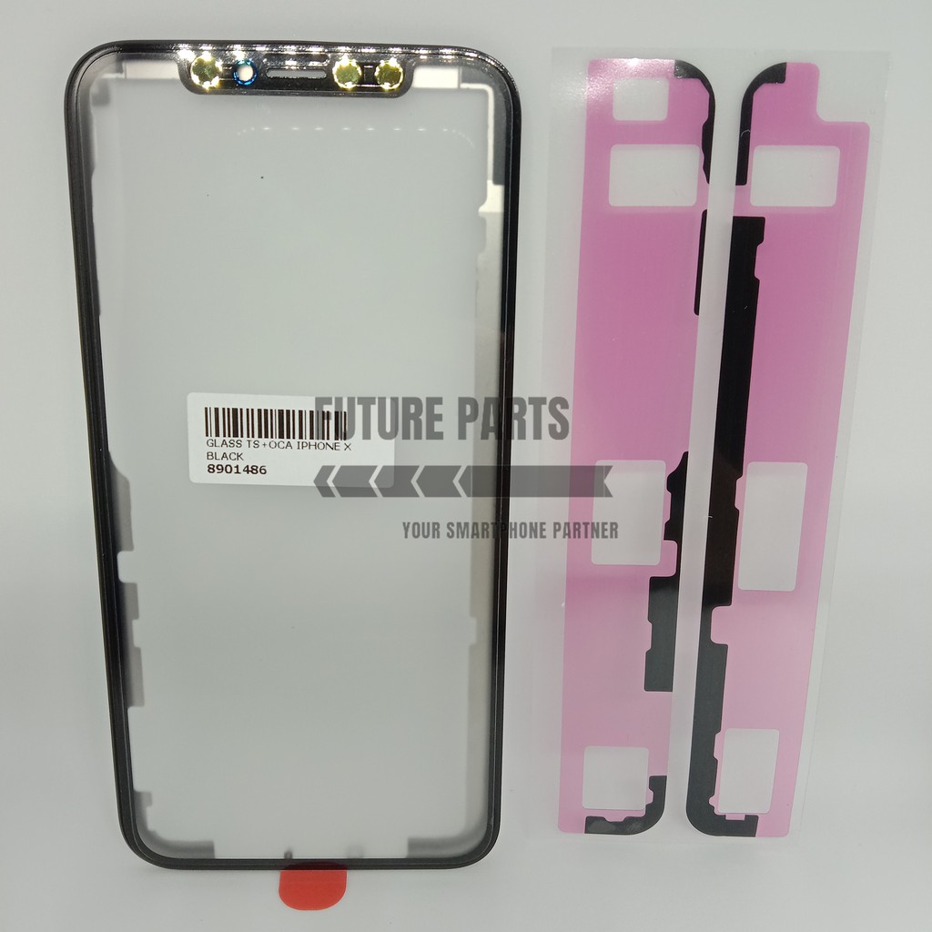 หน้าจอสัมผัสกระจก + OCA iPhone X/XS สีดํา Non Frame