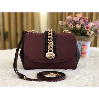 FAYE CROSSBODY (#COACH #F35114) สี OXBLOOD 1/LIGHT GOLD