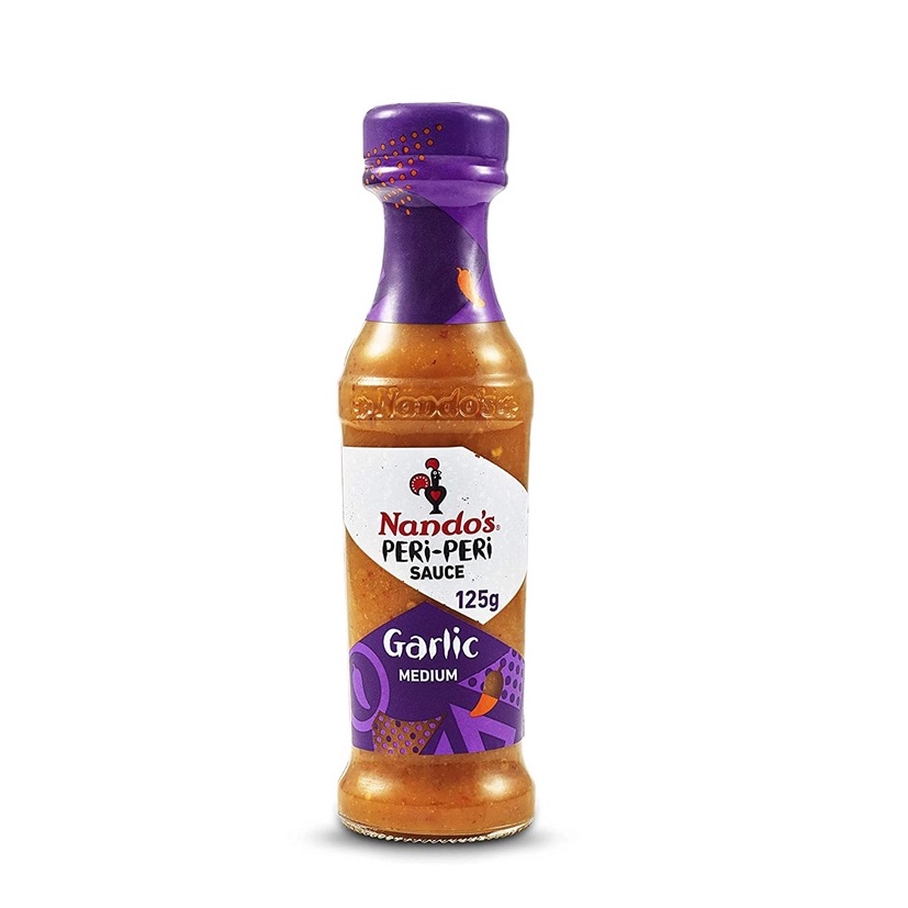 Nandos Garlic Peri Peri Sauce 125ml  นันดอส ซอสกระเทียมเปริเปริ 125 มล.