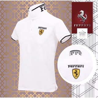 Unisex เสื้อฤดูร้อนคุณภาพสูงFerrari เสื้อแขนสั้นแฟชั่นสบายๆเสื้อโปโล Mens Polo เสื้องานปัก