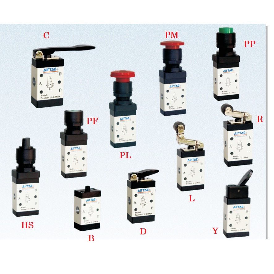 AIRTAC M3 SERIES 3/2 ทางควบคุมวาล์ว AIR VALVE MECHANICAL CONTROL VALVE M3B M3C M3D M3Y M3R M3L M3PL 